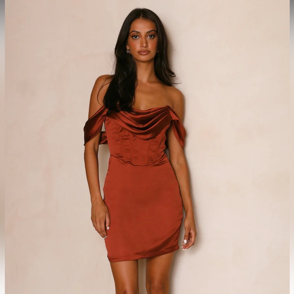 Hello Molly ANNORA DRESS BROWN. Size Small. NWT